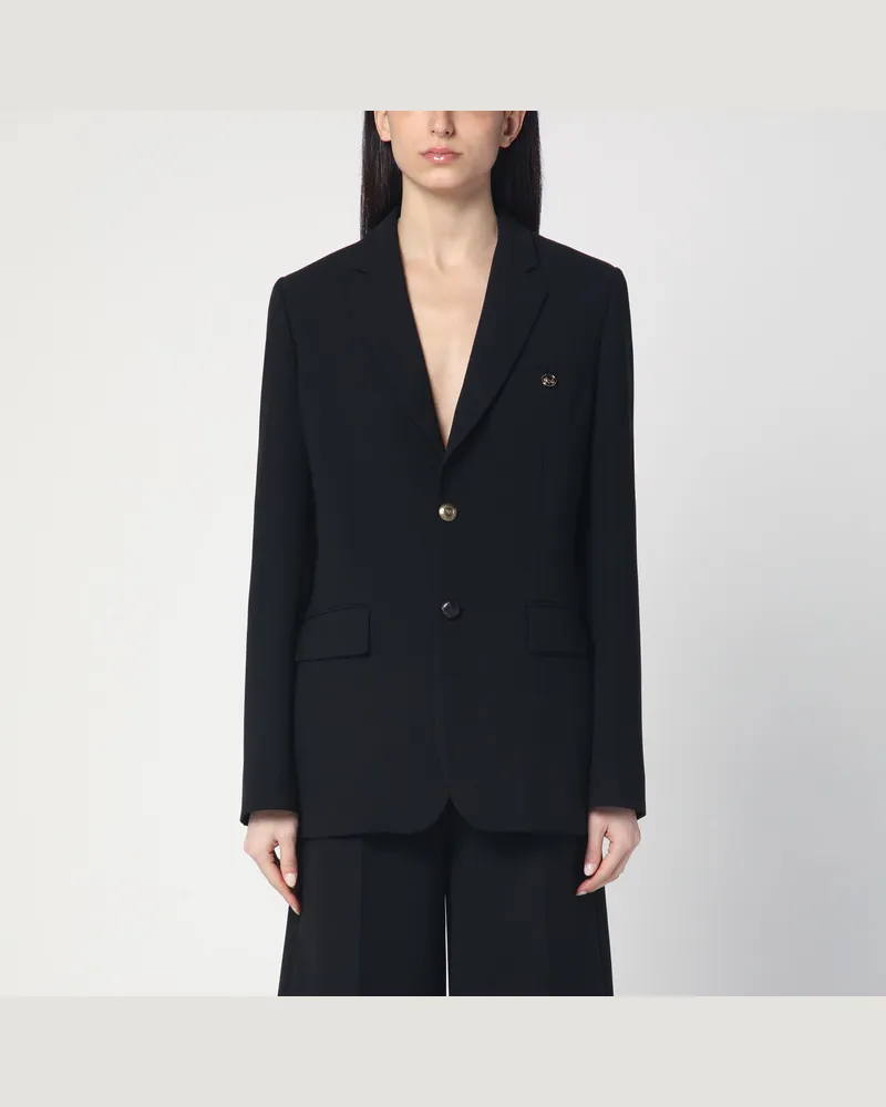 Moschino Einreihige Jacke schwarz Black