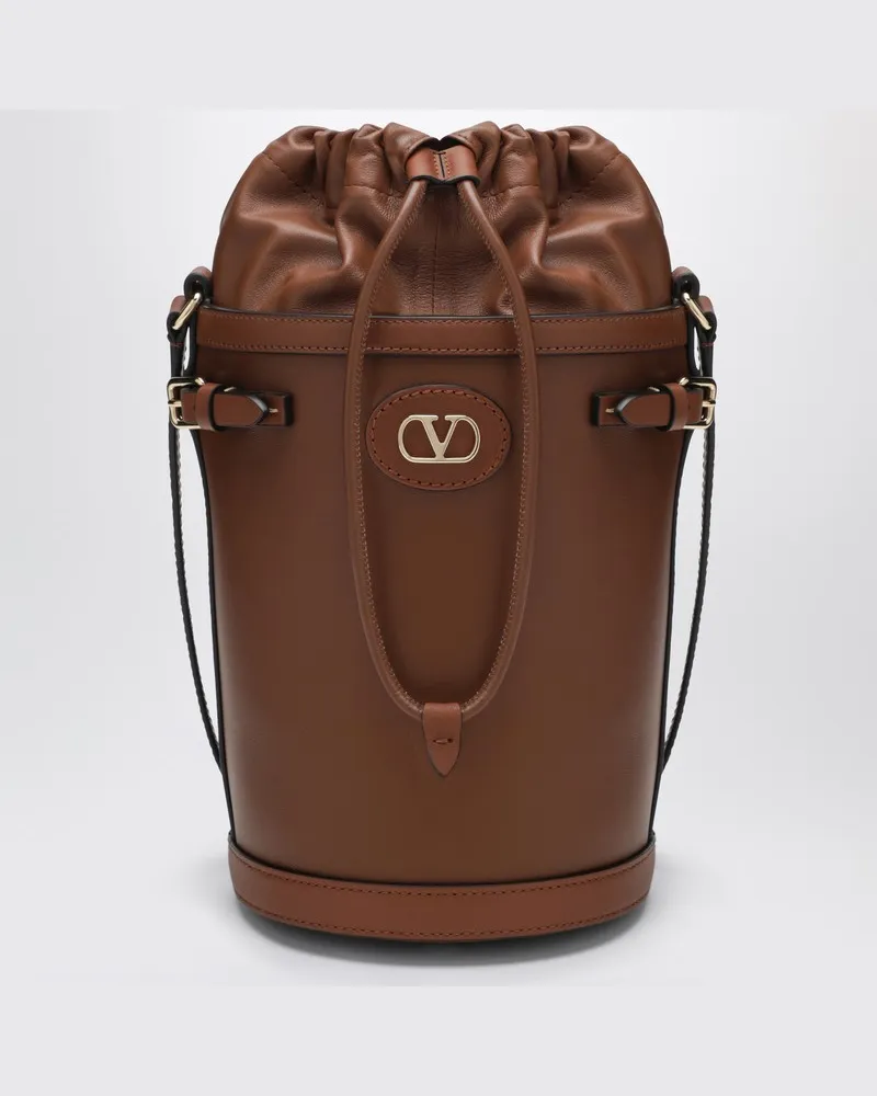 Valentino Garavani VLogo Signature Beuteltasche in Tabak Braun
