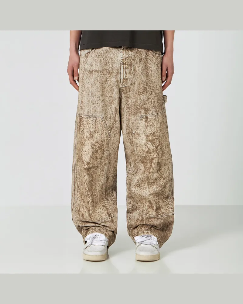 1989 STUDIO Zimmermannshose aus bedrucktem Camouflage-Denim 