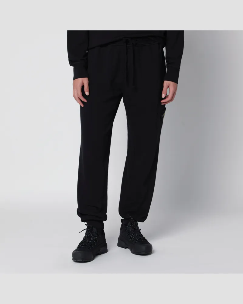 Stone Island Schwarze Jogginghose aus Baumwolle Black