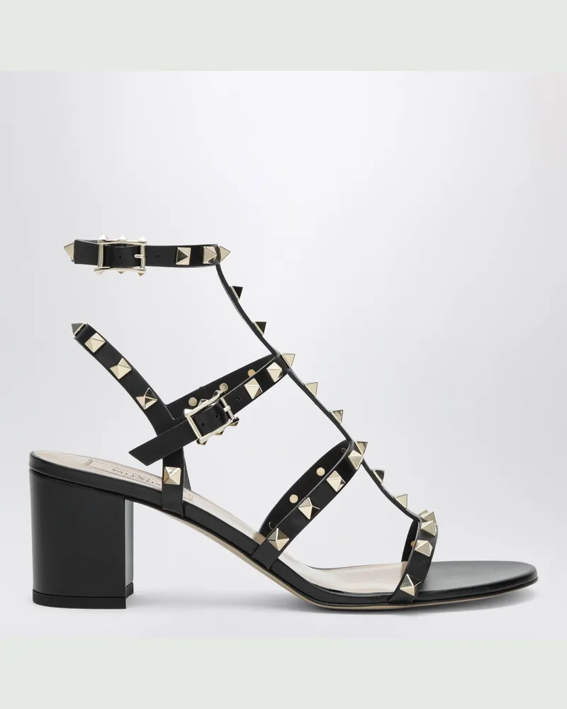 Valentino Garavani Rockstud Sandalen aus Kalbsleder in Schwarz Black