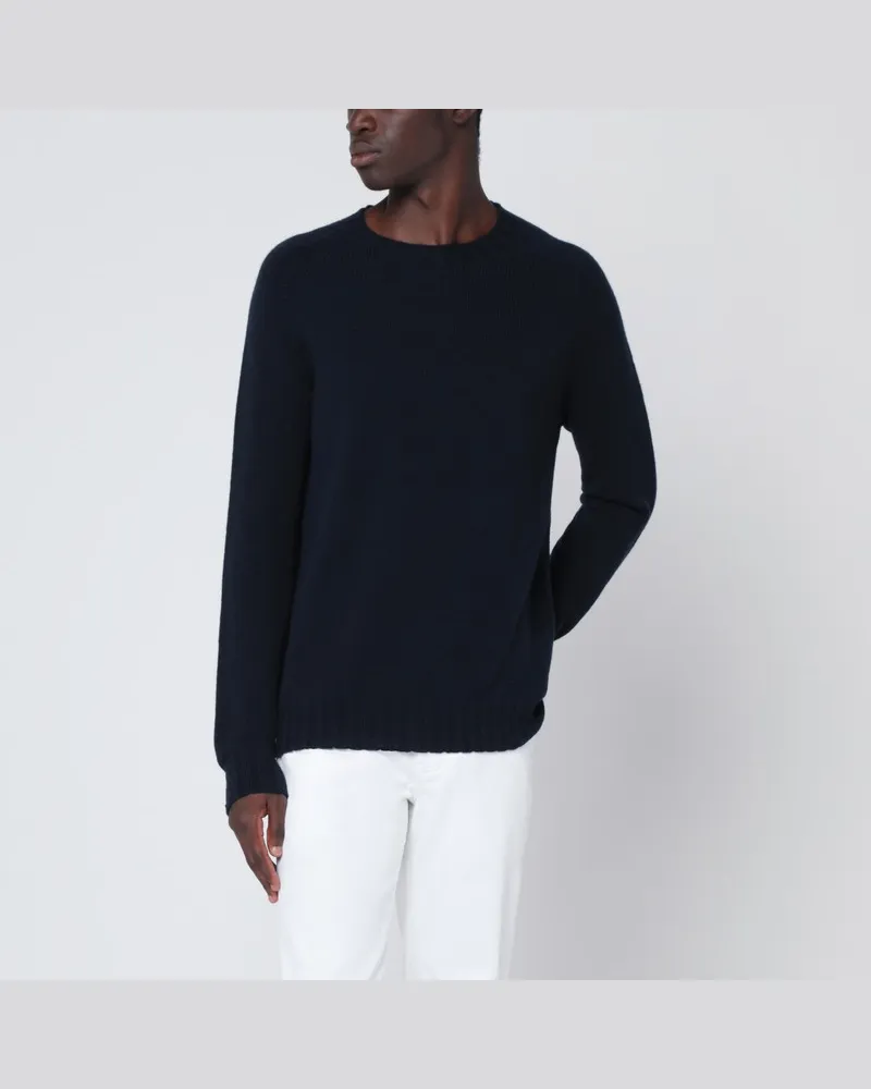 Tagliatore Blauer Kaschmirpullover Blau