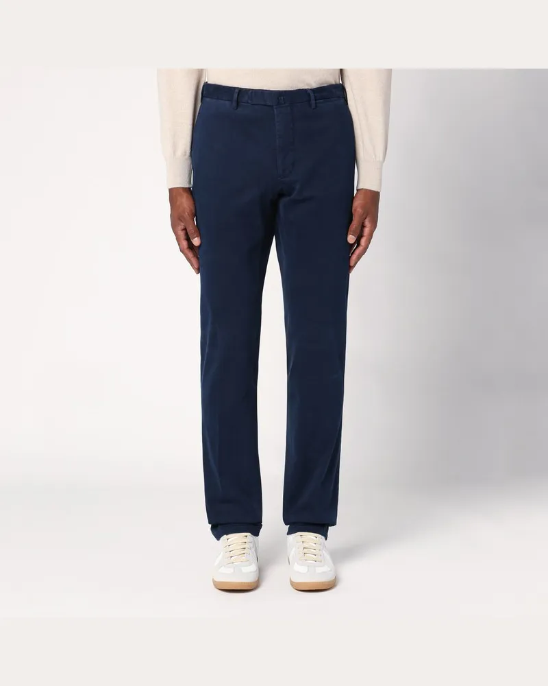 Biagio Santaniello Blaue Hose aus Baumwolle Blau