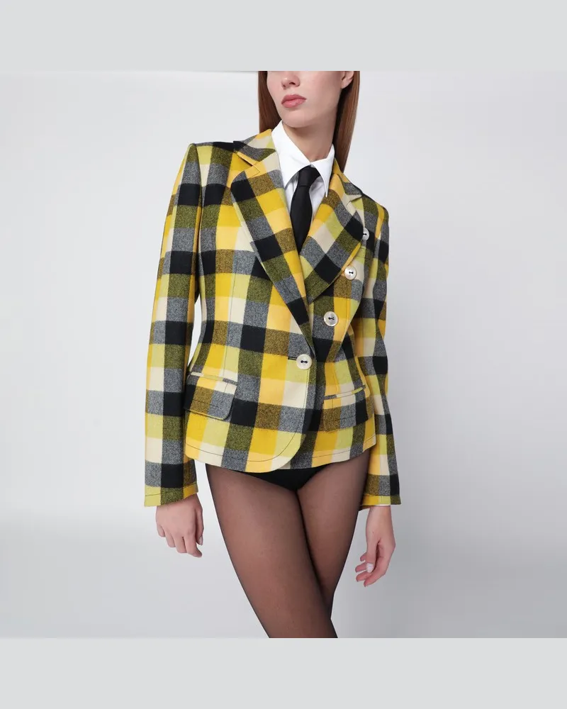 Vivienne Westwood Georgia-Jacke mit Pixel-Karomuster Braun
