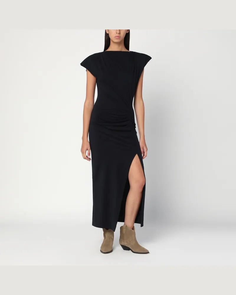 Isabel Marant Schwarzes Nadela-Kleid aus Baumwolle Schwarz