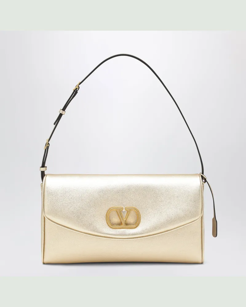 Valentino Garavani Gold-tone VLogo Signature bag with metallic finish Metal