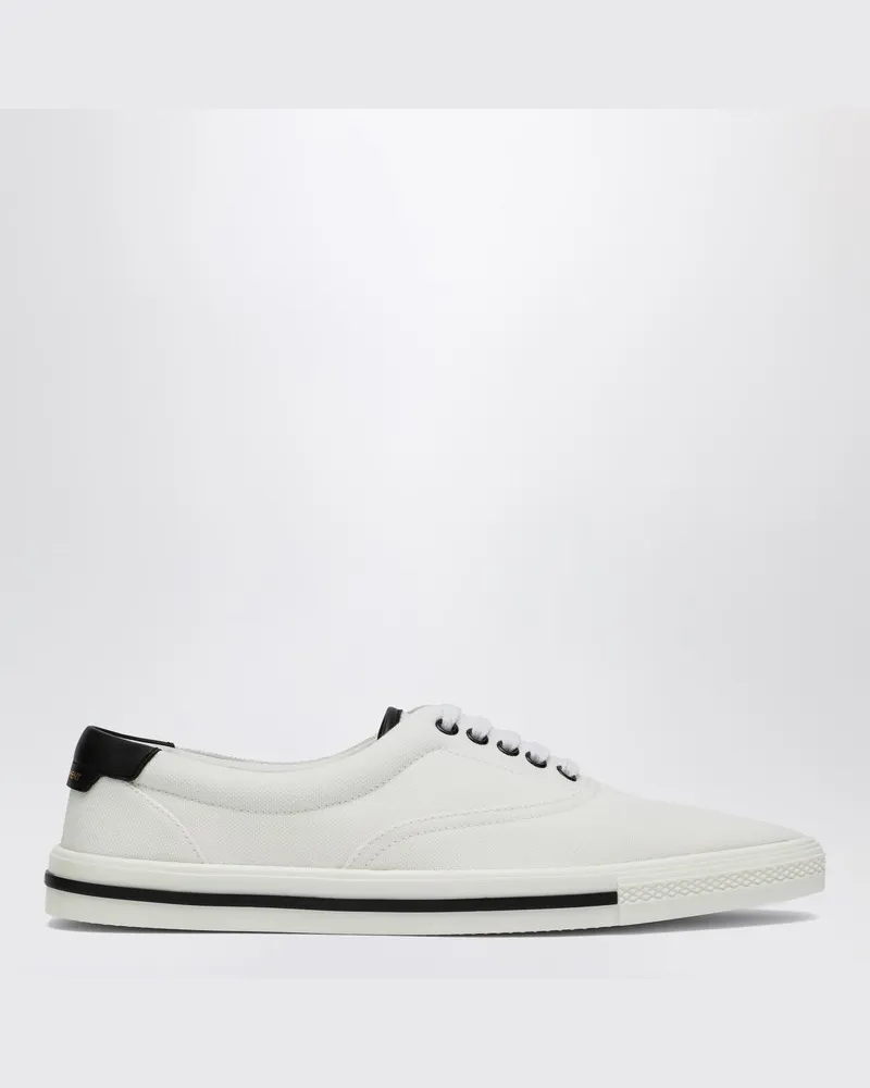 Saint Laurent Flacher weißer Sneakers Club aus Canvas Weiß