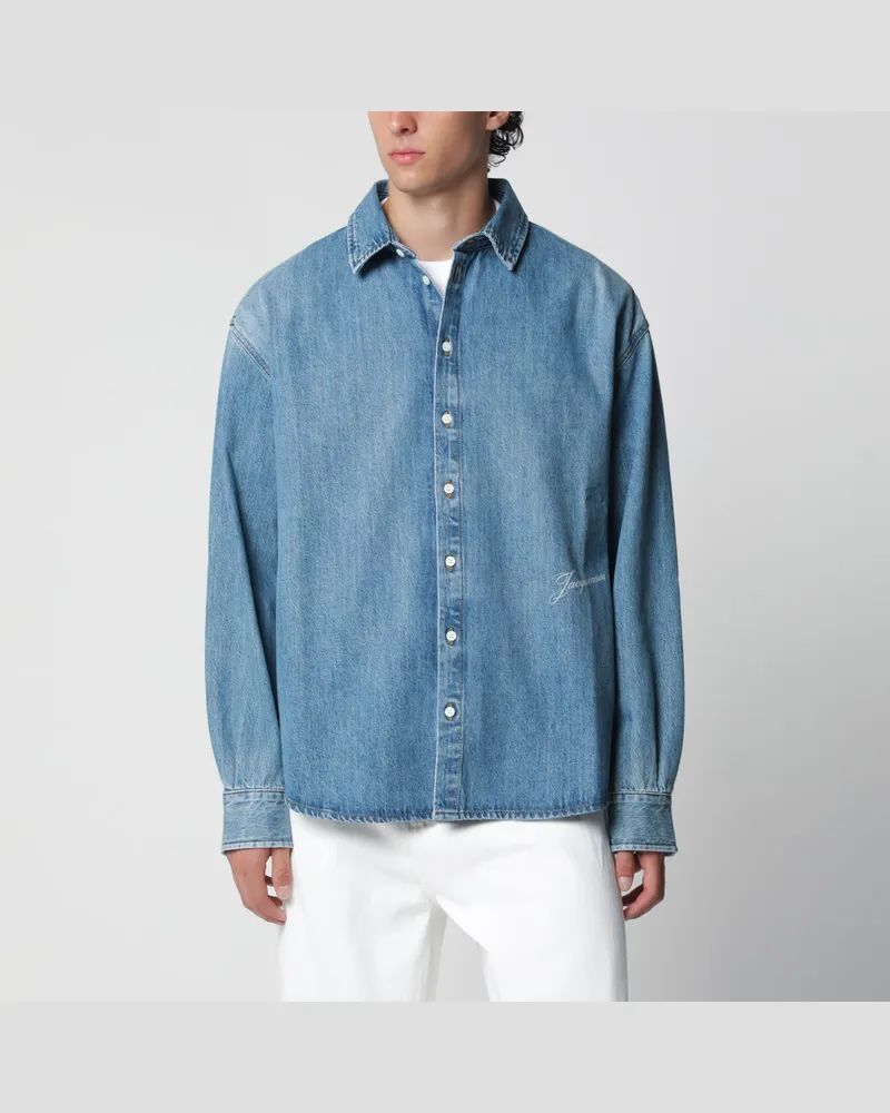 Jacquemus Simon Hemd aus blauem de-Nîmes-Denim Blue