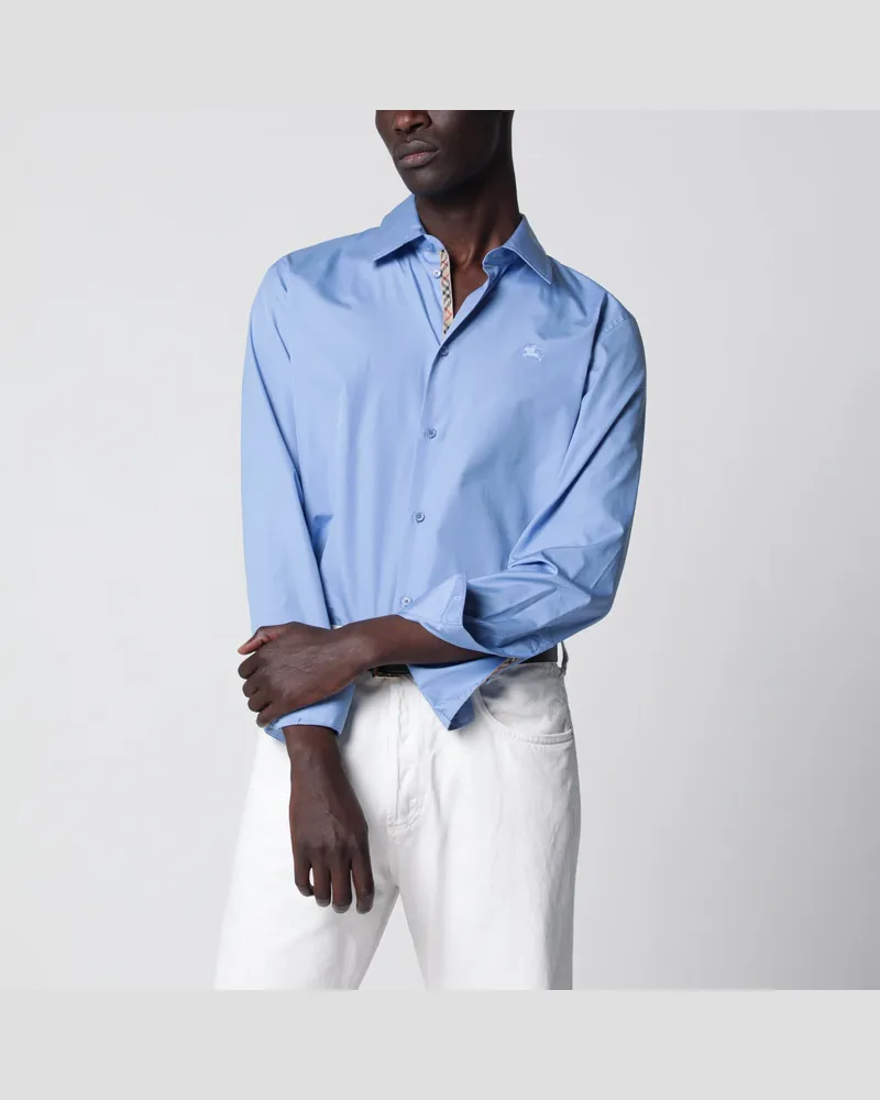 Burberry Hemd aus Baumwoll-Popeline in Kornblumenblau Blue