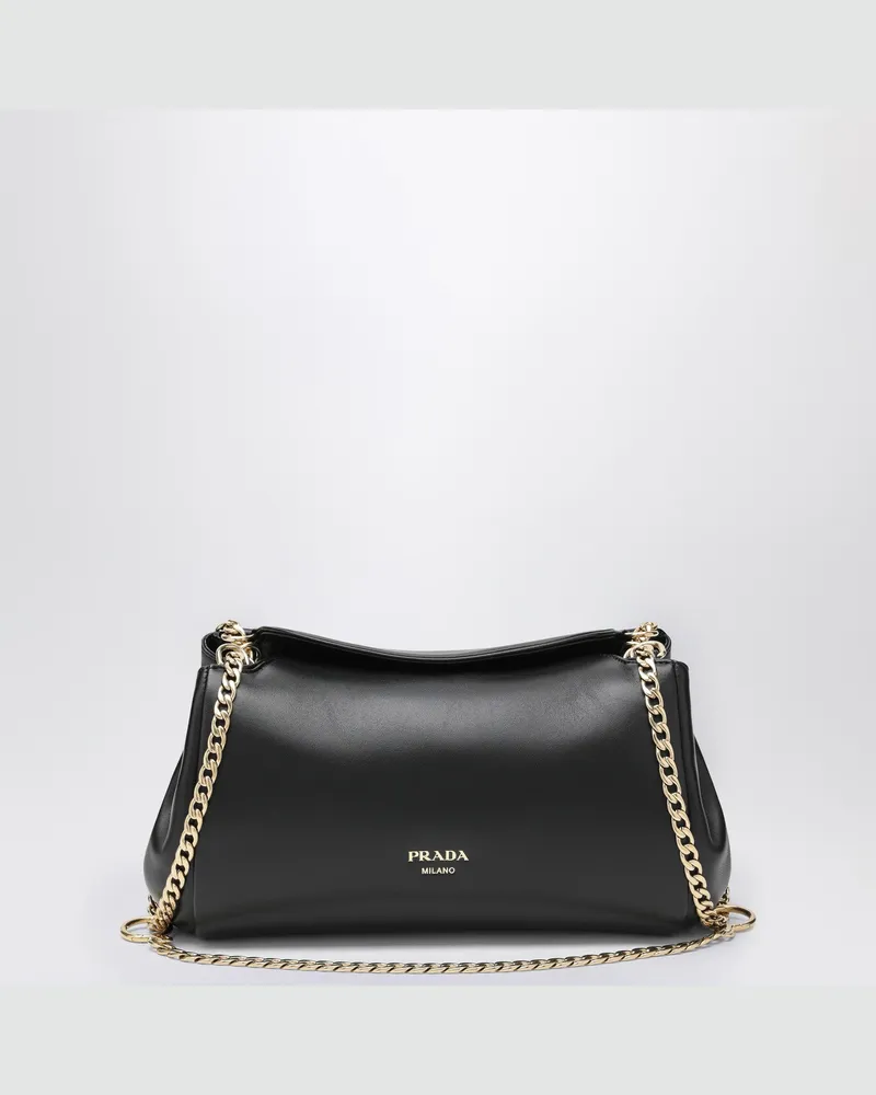 Prada Kleine schwarze Nappa-Tumulttasche 