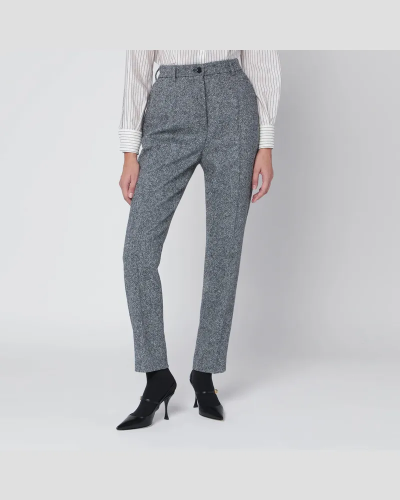 Dolce & Gabbana Gepunktete Wollmischhose Multicolor
