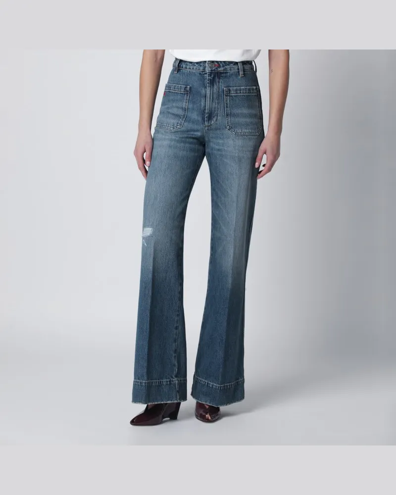 Victoria Beckham New Alina Jeans in verwaschenem Blau Blau