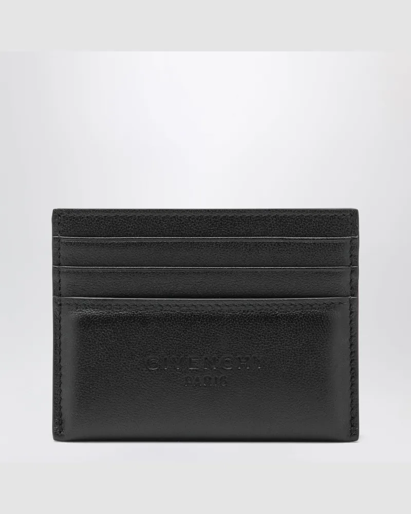 Givenchy Schwarzer Kartenhalter aus Leder mit Logo Black