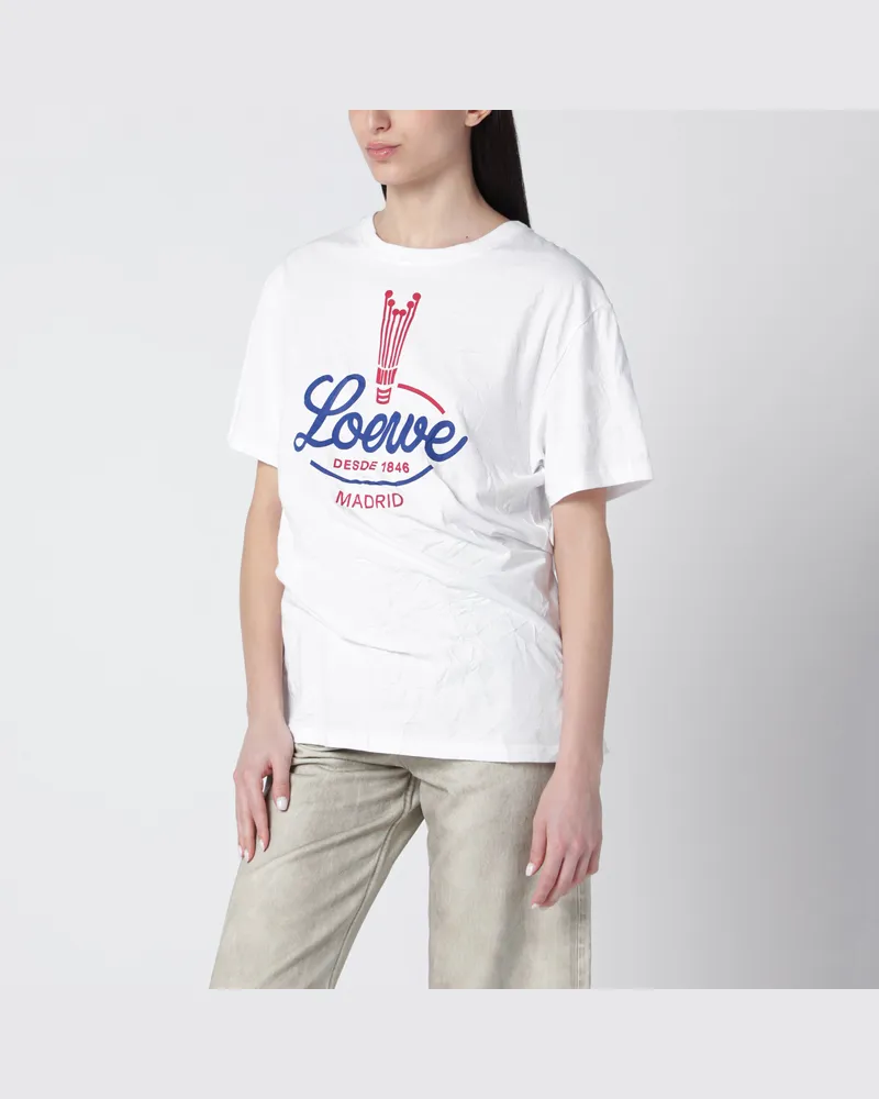 Loewe Weißes T-Shirt aus Baumwollmischung White