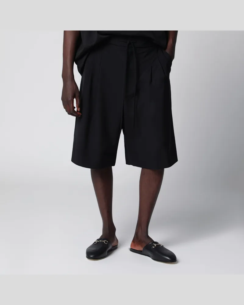 Fear of God Schwarze weite Bermuda-Shorts aus Wolle Black