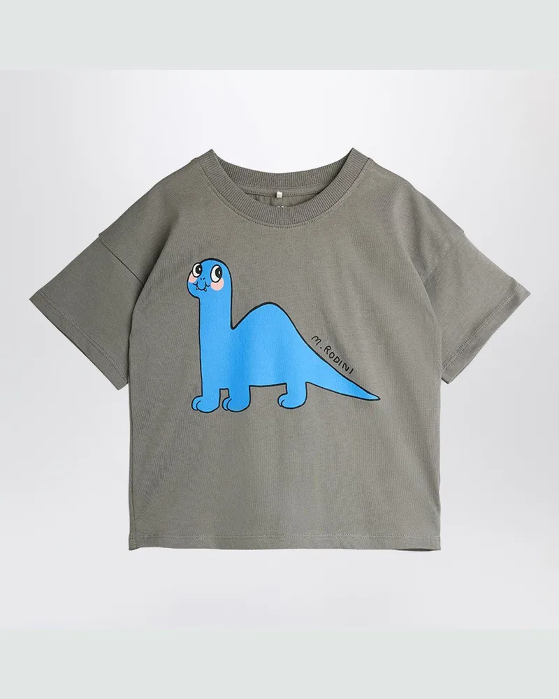 Mini Rodini Graues T-Shirt Dino Grey