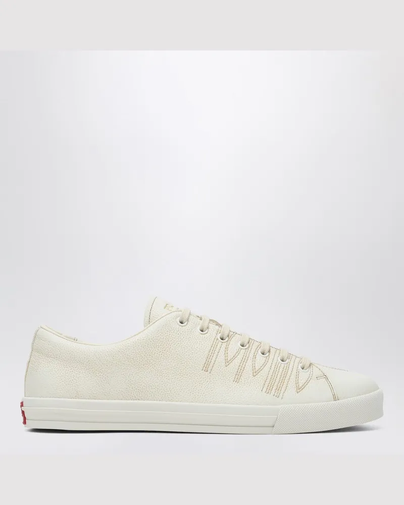 Prada Sneaker in Talkfarbe aus Leder Weiß