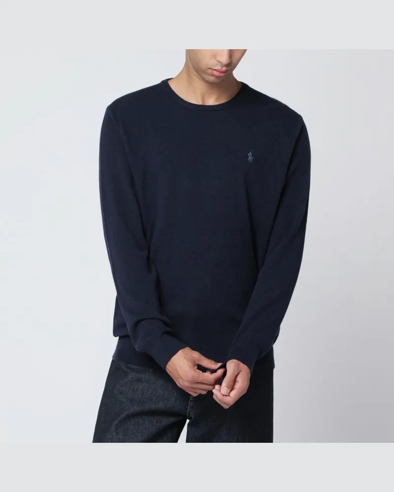 Ralph Lauren Marineblauer Wollpullover Blau