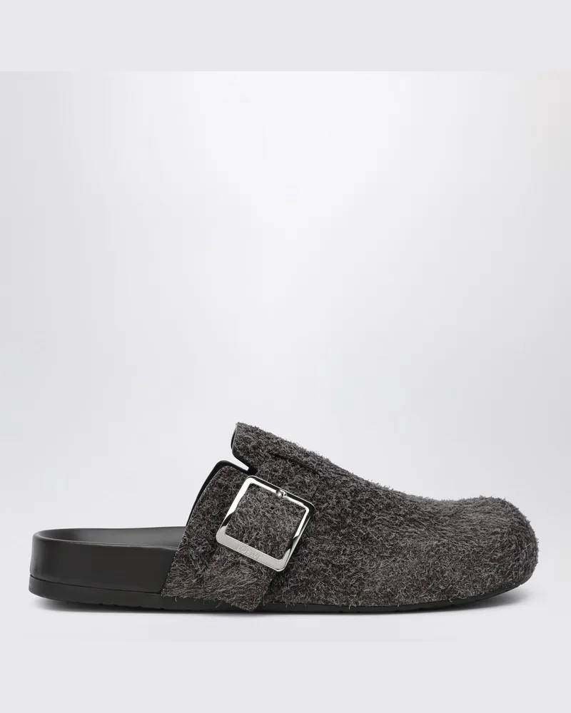 Loewe Ease Buckle Pantolette in Dunkelbraun Braun