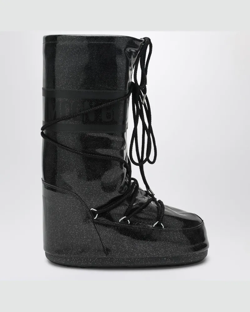 Moon Boot Schwarze Icon Glitter Stiefel 