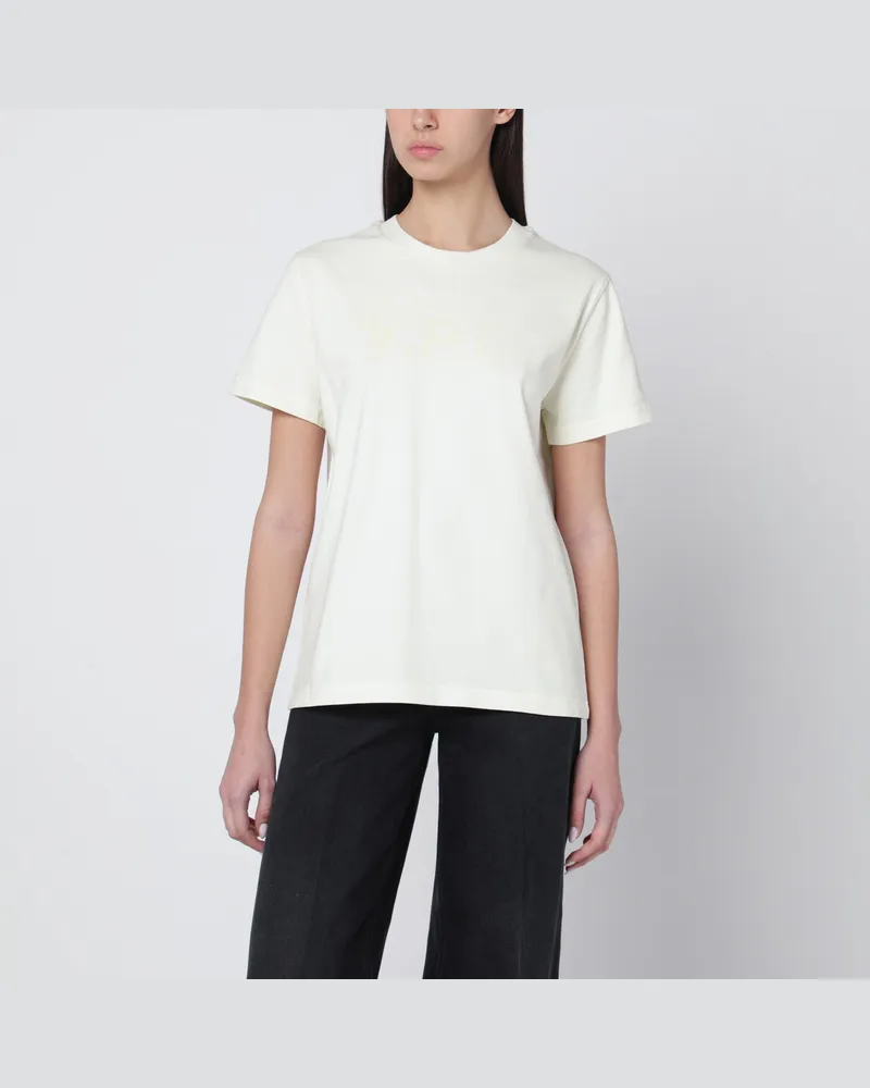 A.P.C. Ecru-farbenes T-Shirt mit Rundhalsausschnitt und Logo 