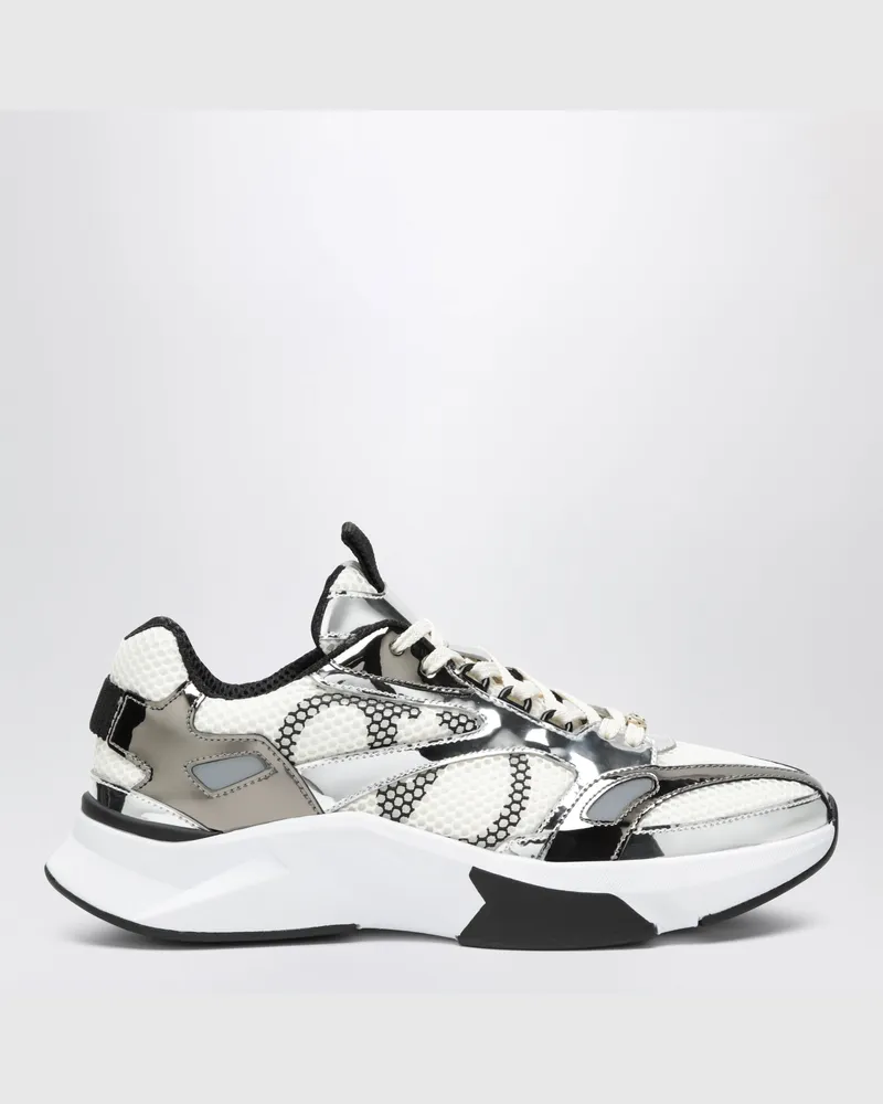 Valentino Garavani Demivee Sneakers in Elfenbein und Silber Beige
