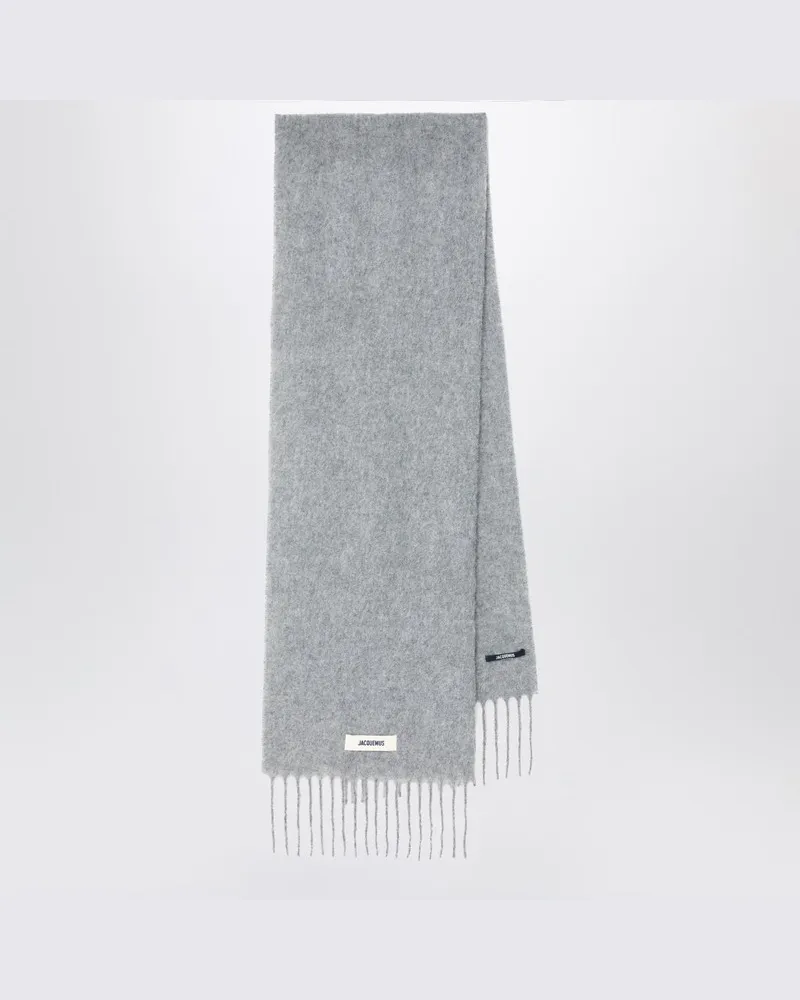 Jacquemus Grauer Schal aus Alpaka und Mohair Grau