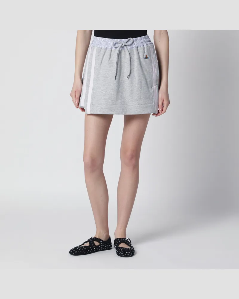 Vivienne Westwood Grauer Minirock mit Orb-Logo Grey