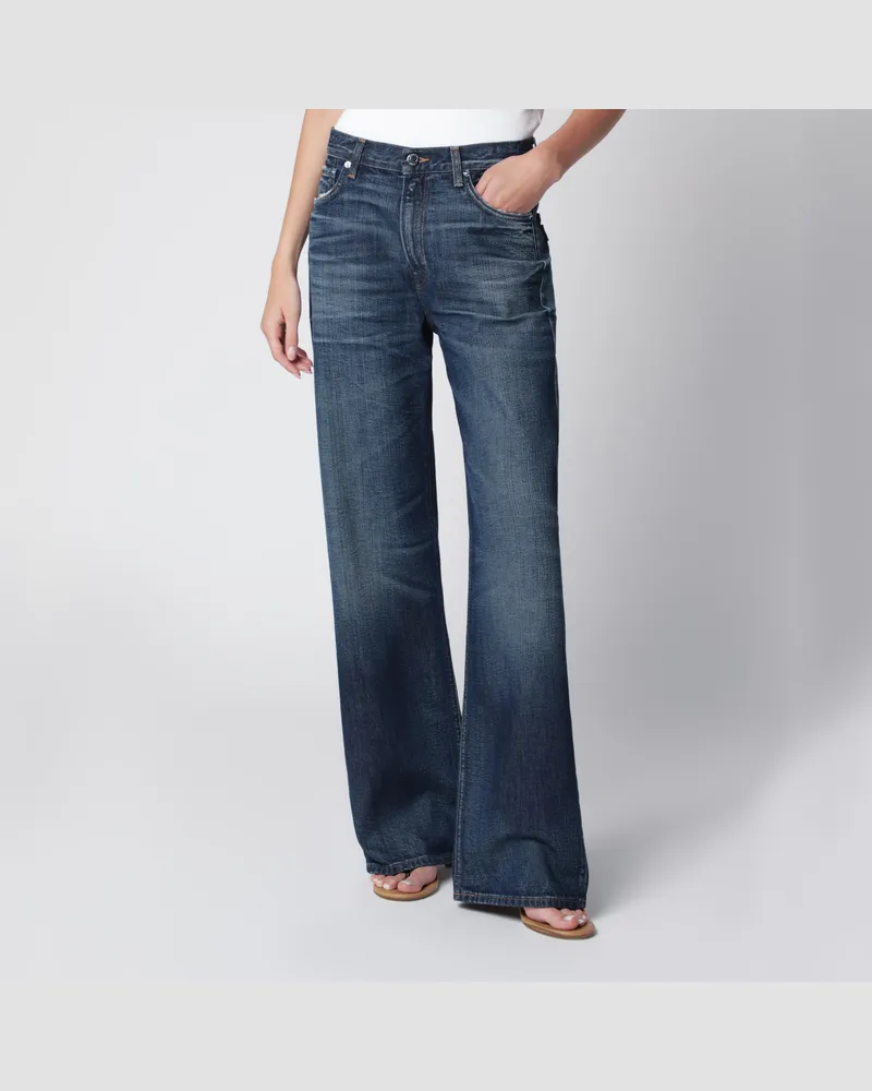 Haikure Korea Jeans in verwaschenem Dunkelblau Blue
