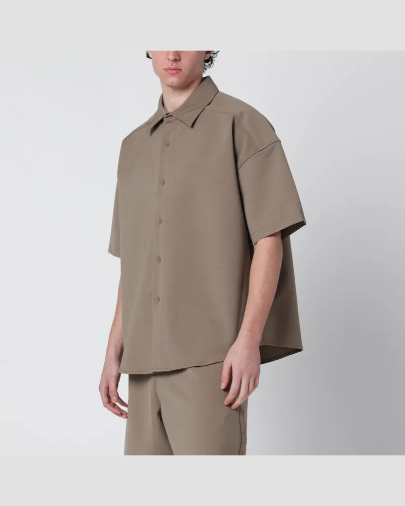 Entire Studios Beiges Oversize-Kurzarmhemd Brown