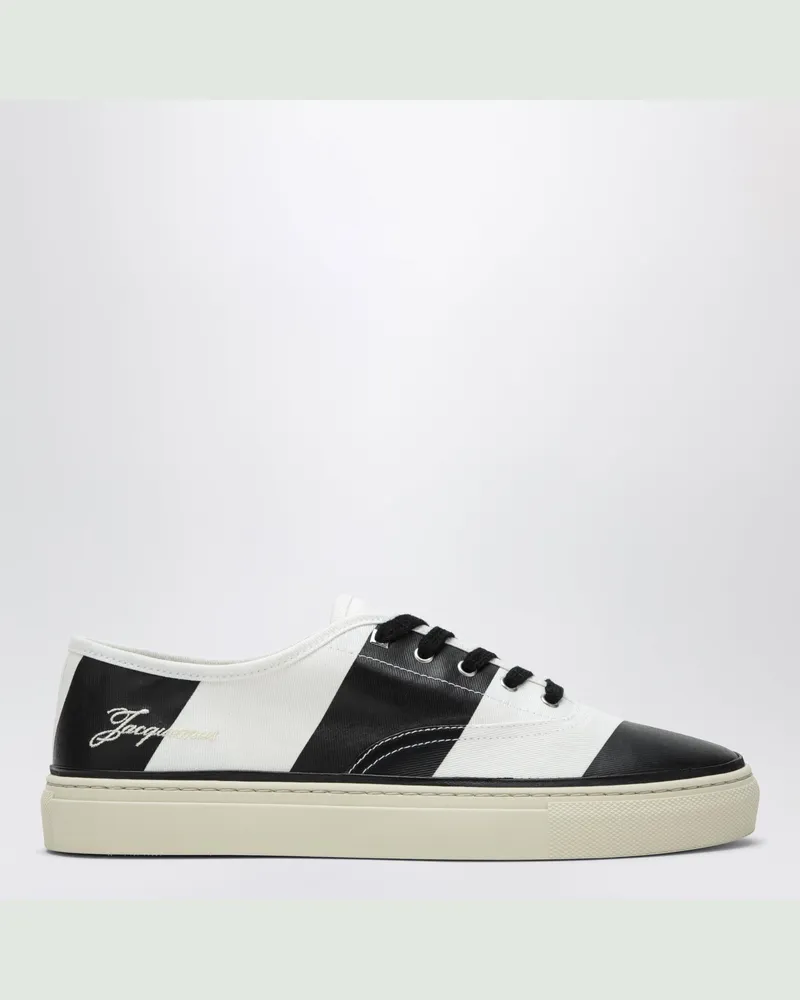 Jacquemus Les Fefe Sneakers aus Canvas in Weiß/Schwarz Multicolor