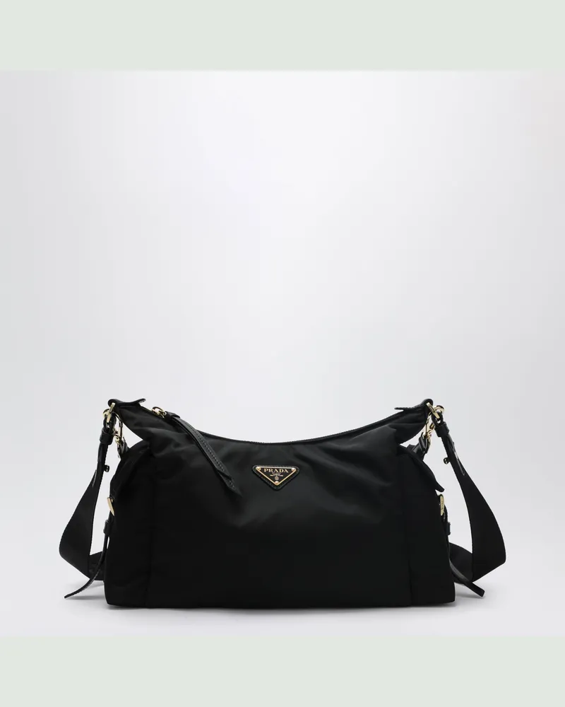 Prada Explore Tasche groß aus schwarzem Re-Nylon und Leder Black