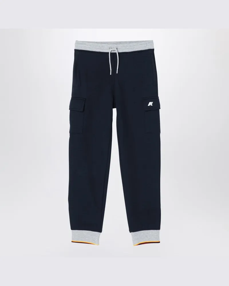 K-Way Blaue Jogginghose Mick Stripes Blau