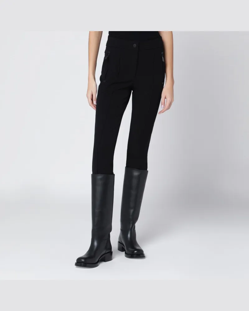 Moncler Schwarze Slim-Hose aus GORE-TEX Schwarz