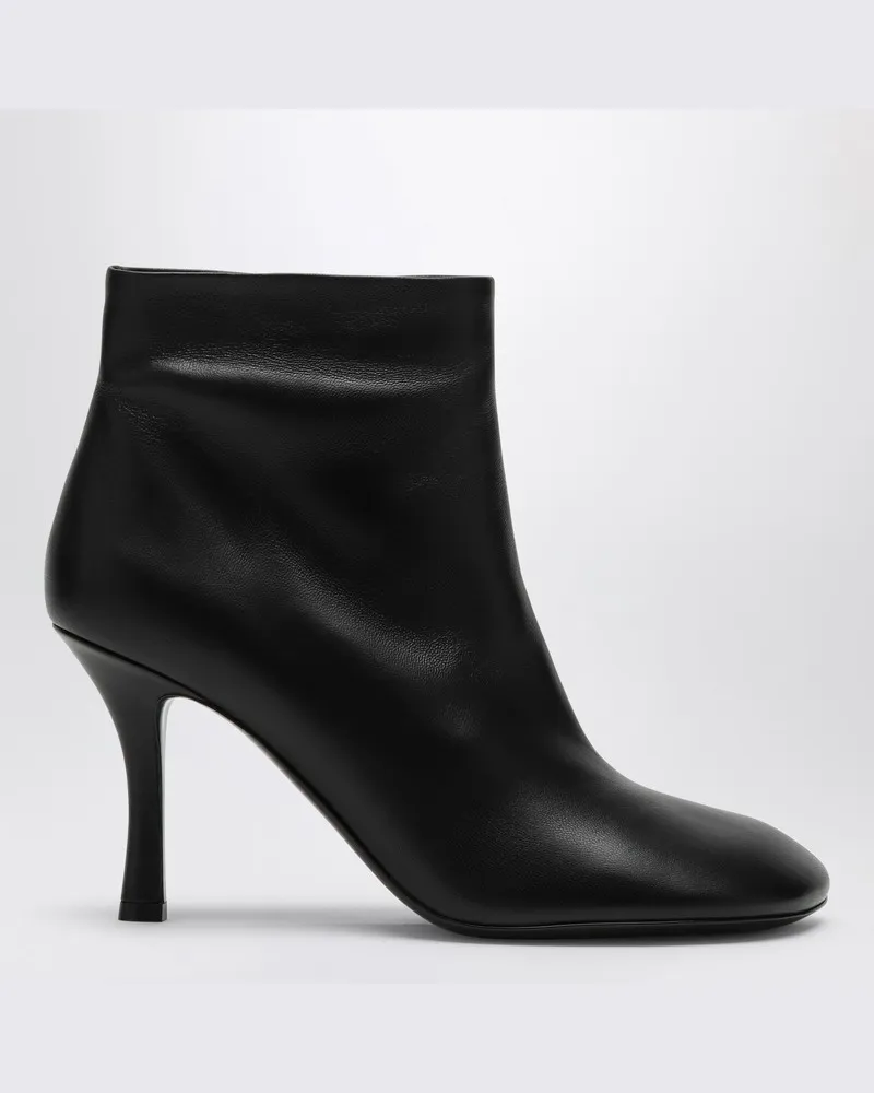 Burberry Schwarze Stiefelette Baby aus Leder Schwarz