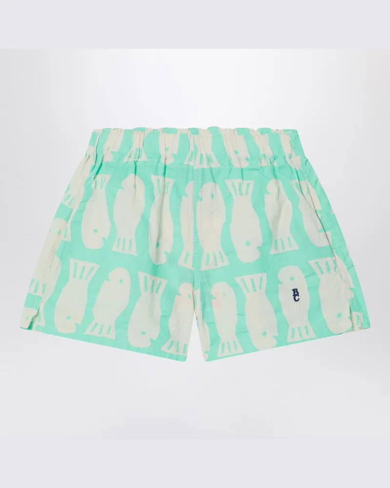 BOBO CHOSES Lucky Fish Wassergrüne Shorts Mehrfarbig