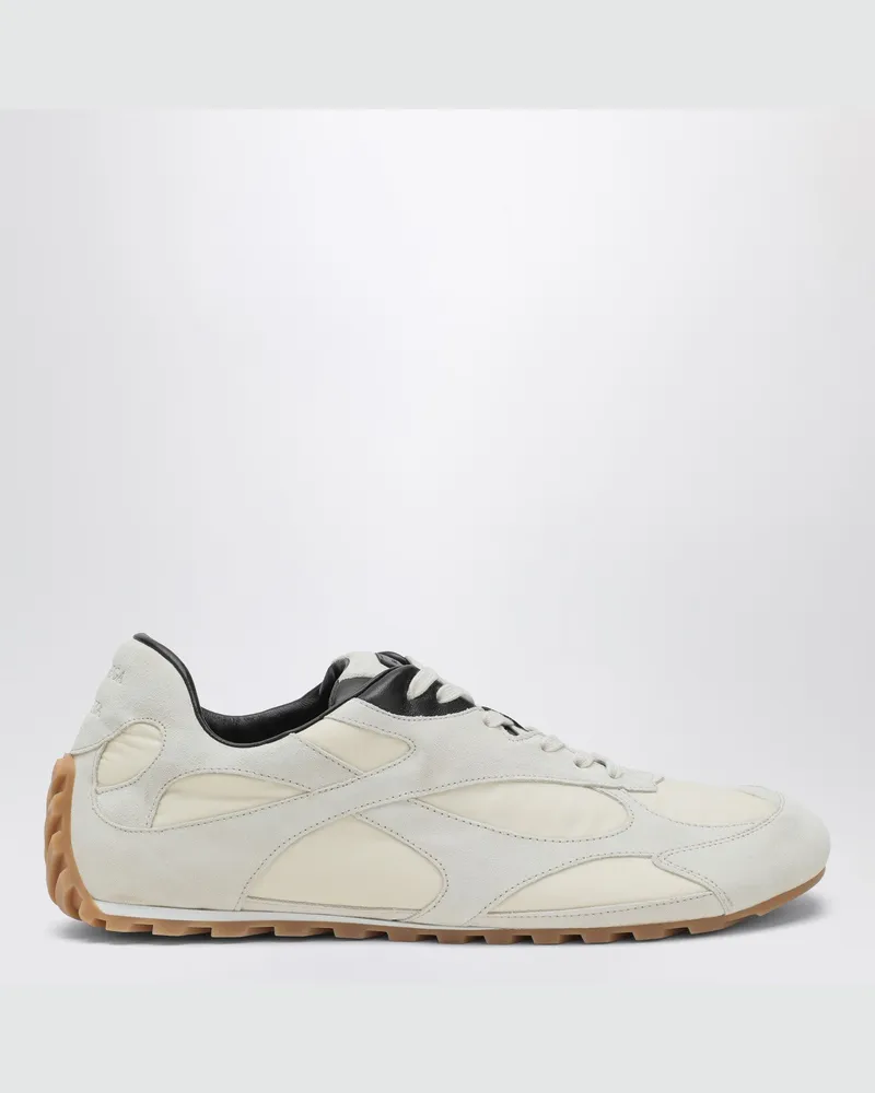 Bottega Veneta Orbit Flash-Sneaker Sea Salt/Black aus Wildleder White