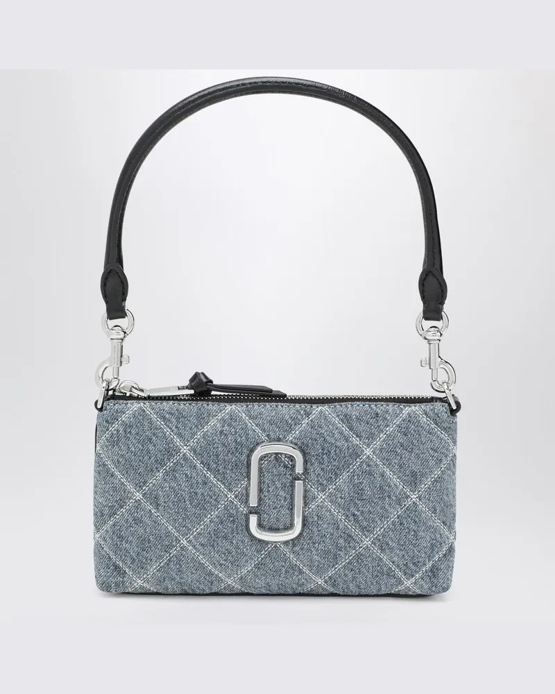 Marc Jacobs Pochette Snapshot aus gestepptem Denim Blau
