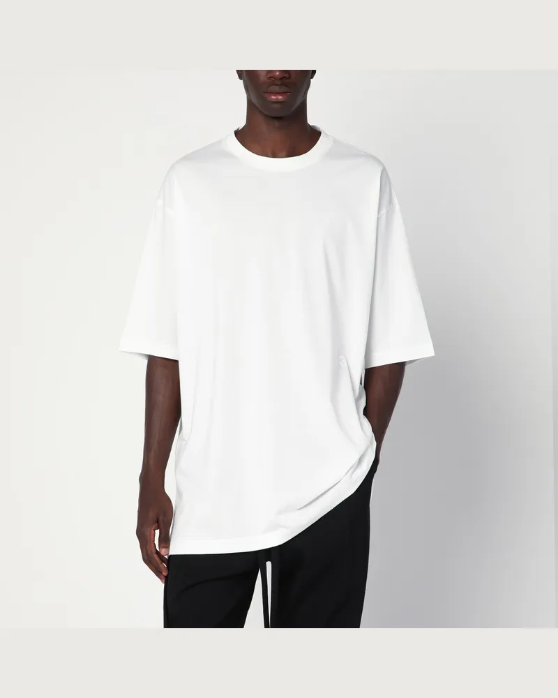 adidas Weißes Y-3 Boxy-T-Shirt aus Baumwolle Weiß