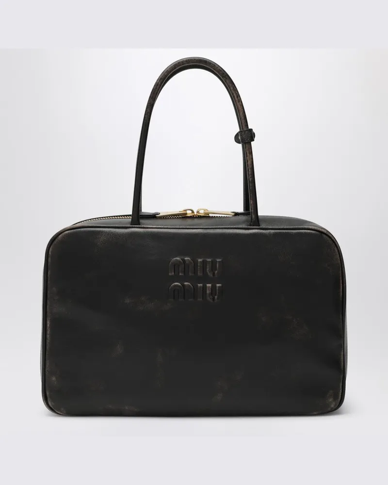 Miu Miu Kaffee Vintage-Effekt Beau Tasche Braun