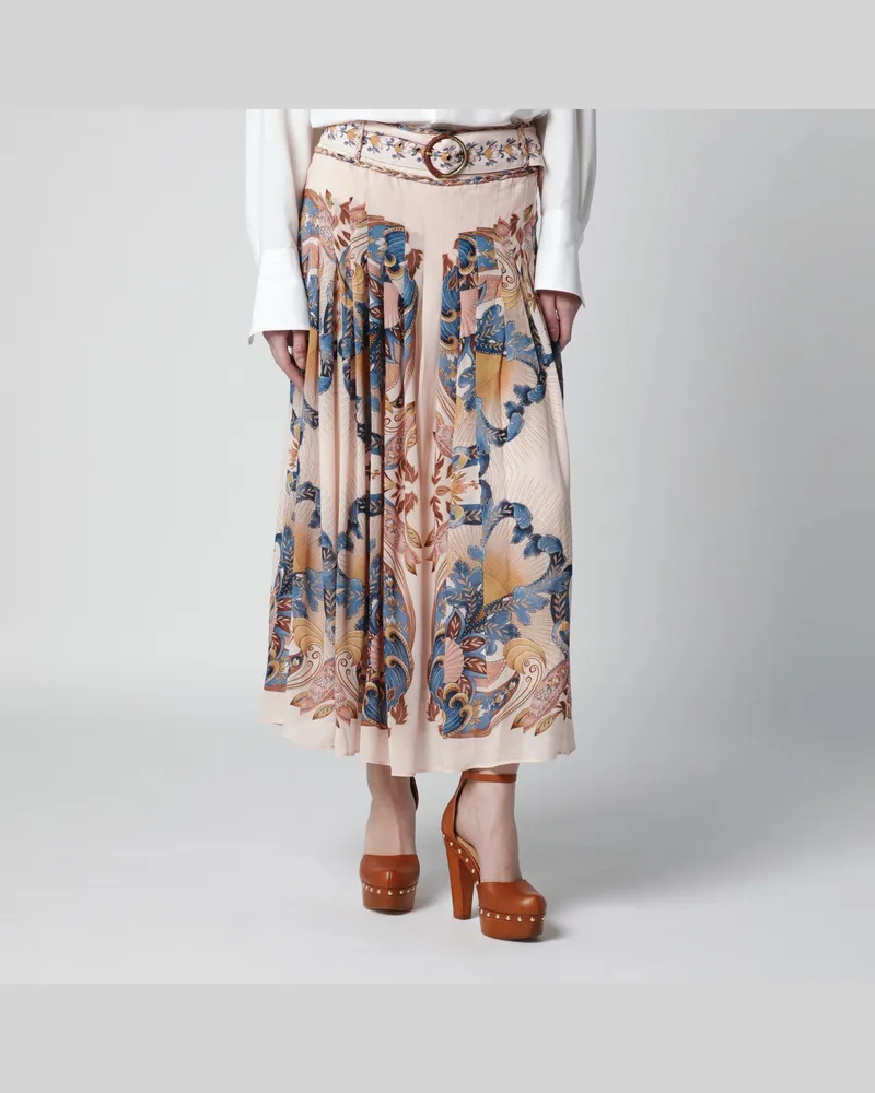 FARM Rio Rosa plissierter Sea-Garden-Rock Multicolor