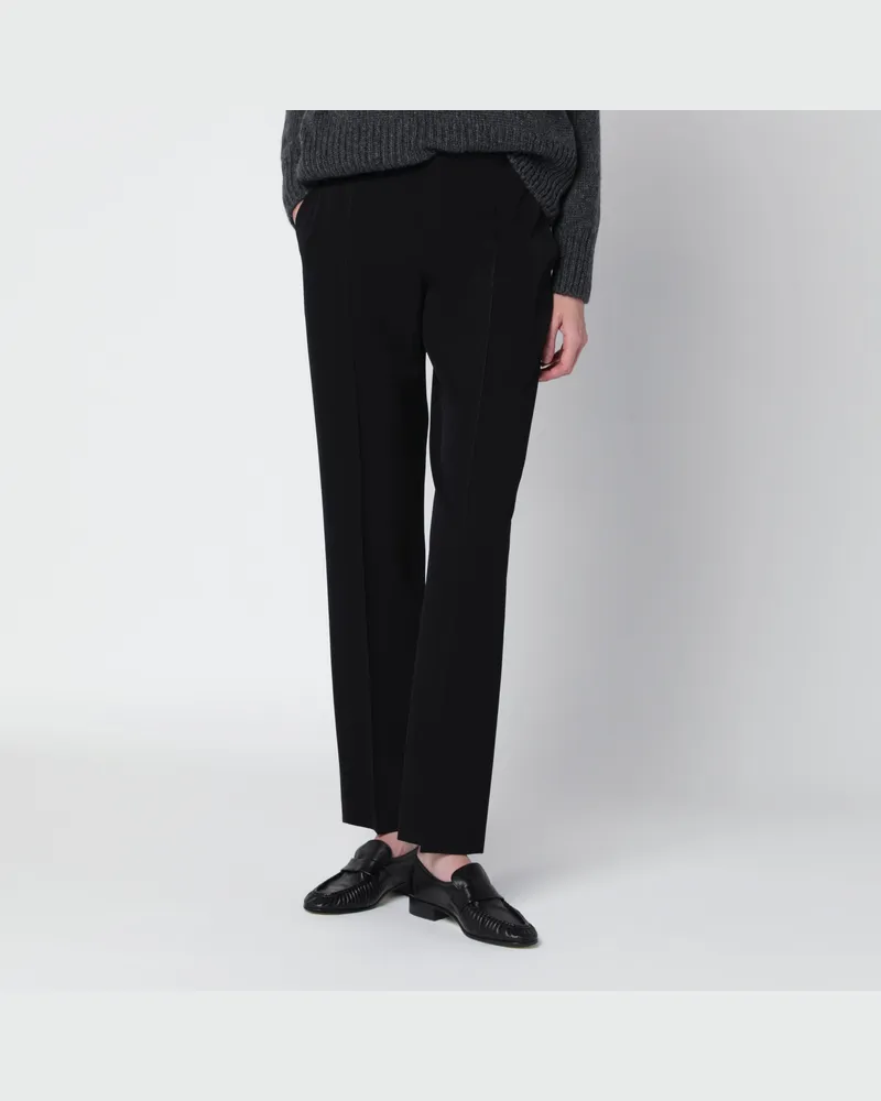 The Row Schwarze Cyril Hose aus Wolle Black