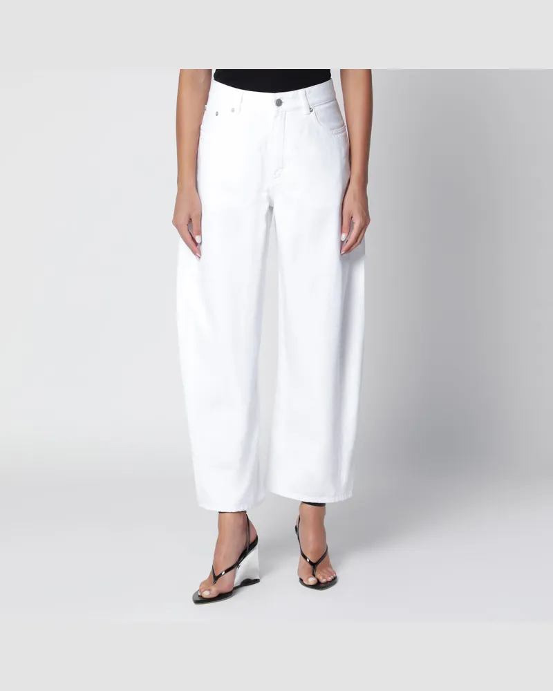 Alaïa Weiße Rodeo Hose aus Denim White