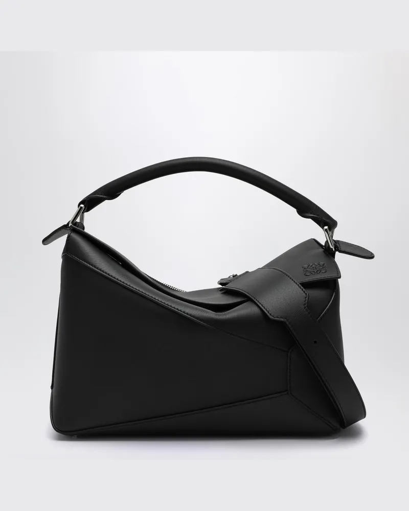 Loewe Mittelgroße Puzzle-Tasche in Schwarz Schwarz