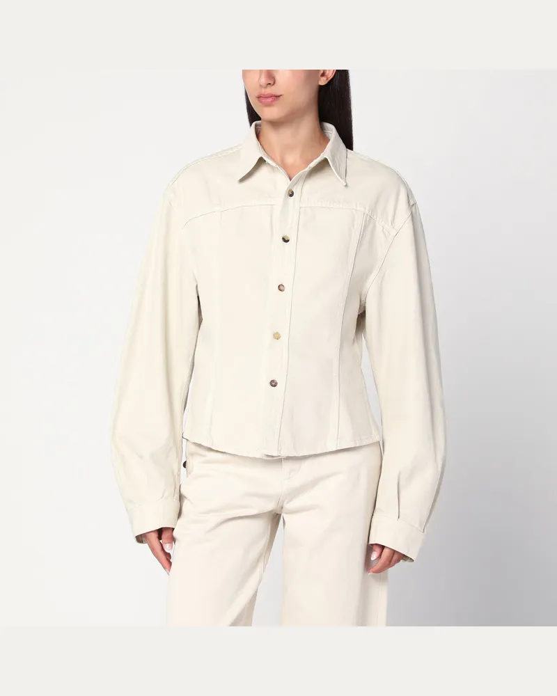 Haikure Ecrufarbenes Jeanshemd Beige