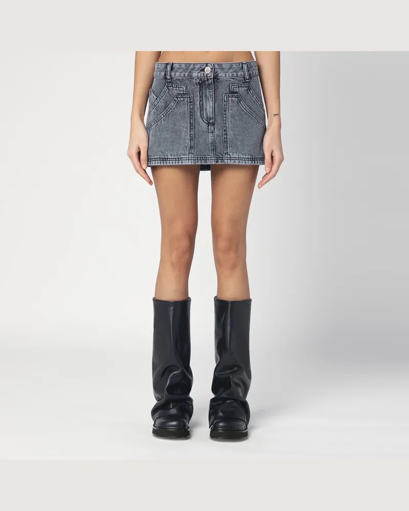 ATTICO Minirock aus Denim Schwarz
