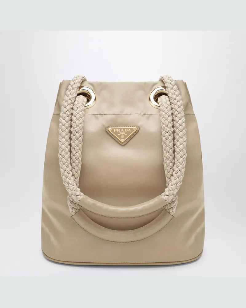 Prada Mariner small Bucket Bag aus camel Re-Nylon 