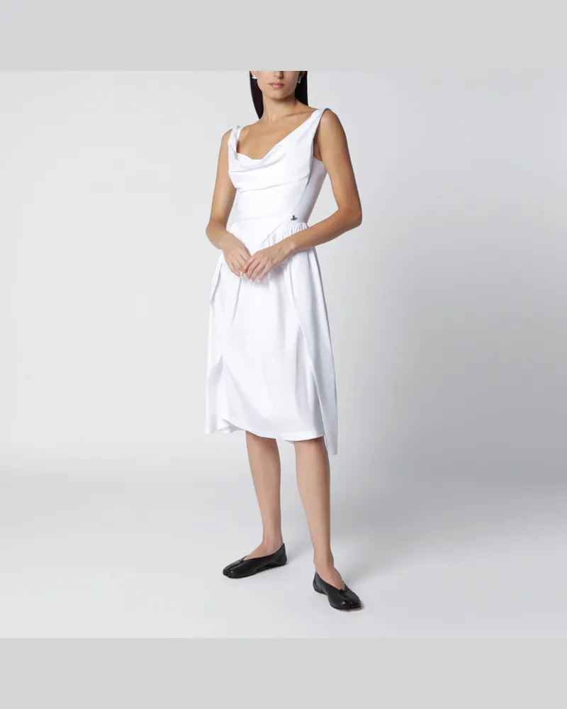 Vivienne Westwood Midi-Kleid Sunday aus Baumwollpopeline in Weiß White