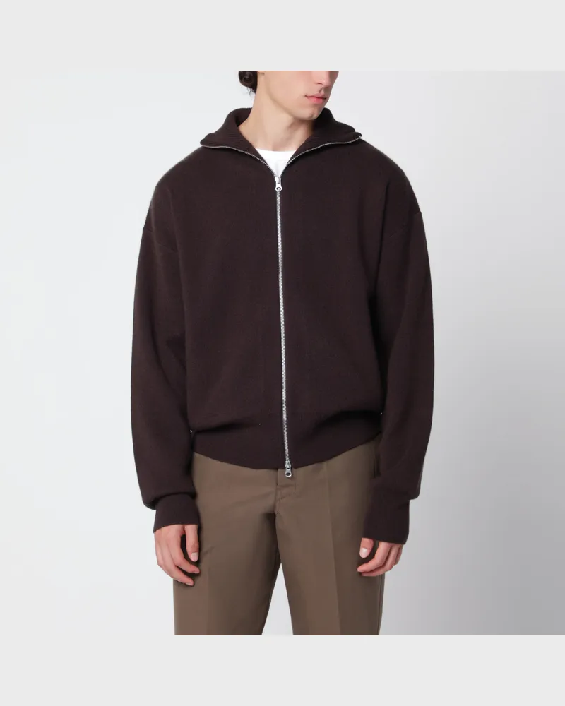 extreme cashmere Brauner N°385 Xtra Cute Cardigan aus Kaschmir Brown