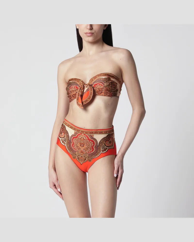 Zimmermann Mahon Bikinioberteil im Halstuchstil mit Paisley-Muster Multicolor